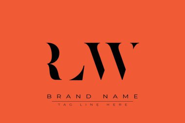 RLW soyut harf logosu tasarımı. Bu logo üç soyut harf tarafından tasarlanmıştır..