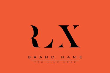 RLX soyut harf logosu tasarımı. Bu logo üç soyut harf tarafından tasarlanmıştır..