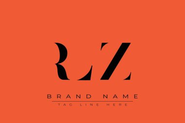 RLZ soyut harf logosu tasarımı. Bu logo üç soyut harf tarafından tasarlanmıştır..