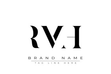 RMH soyut harf logosu tasarımı. Bu logo üç soyut harf tarafından tasarlanmıştır..