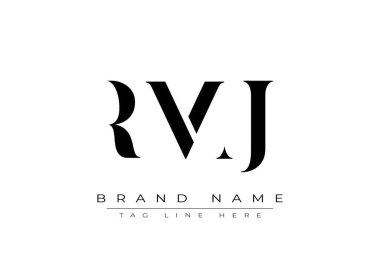 RMJ soyut harf logosu tasarımı. Bu logo üç soyut harf tarafından tasarlanmıştır..