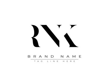 RNK soyut harf logosu tasarımı. Bu logo üç soyut harf tarafından tasarlanmıştır..