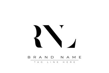 RNL soyut harf logosu tasarımı. Bu logo üç soyut harf tarafından tasarlanmıştır..