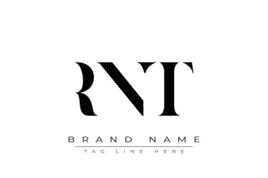 RNT soyut harf logosu tasarımı. Bu logo üç soyut harf tarafından tasarlanmıştır..