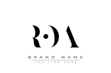 ROA soyut harf logosu tasarımı. Bu logo üç soyut harf tarafından tasarlanmıştır..