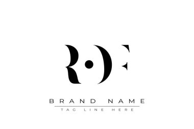 ROF soyut harf logosu tasarımı. Bu logo üç soyut harf tarafından tasarlanmıştır..