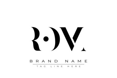 ROM soyut harf logosu tasarımı. Bu logo üç soyut harf tarafından tasarlanmıştır..