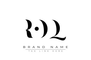 ROQ soyut harf logosu tasarımı. Bu logo üç soyut harf tarafından tasarlanmıştır..