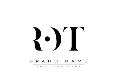 ROT soyut harf logosu tasarımı. Bu logo üç soyut harf tarafından tasarlanmıştır..
