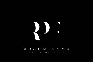 RPF soyut harf logosu tasarımı. Bu logo üç soyut harf tarafından tasarlanmıştır..