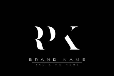 RPK soyut harf logosu tasarımı. Bu logo üç soyut harf tarafından tasarlanmıştır..