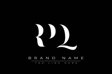 RPQ soyut harf logosu tasarımı. Bu logo üç soyut harf tarafından tasarlanmıştır..