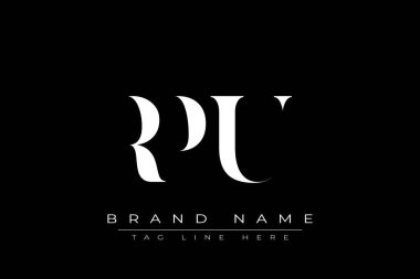 RPU soyut harf logosu tasarımı. Bu logo üç soyut harf tarafından tasarlanmıştır..