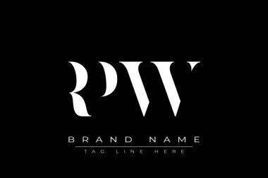 RPW soyut harf logosu tasarımı. Bu logo üç soyut harf tarafından tasarlanmıştır..
