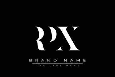 RPX soyut harf logosu tasarımı. Bu logo üç soyut harf tarafından tasarlanmıştır..