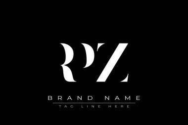 RPZ soyut harf logosu tasarımı. Bu logo üç soyut harf tarafından tasarlanmıştır..