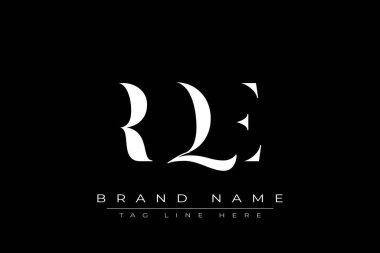 RQE soyut harf logosu tasarımı. Bu logo üç soyut harf tarafından tasarlanmıştır..