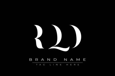 RQD soyut harf logosu tasarımı. Bu logo üç soyut harf tarafından tasarlanmıştır..