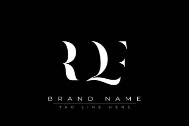 RQF soyut harf logosu tasarımı. Bu logo üç soyut harf tarafından tasarlanmıştır..
