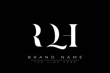 RQH soyut harf logosu tasarımı. Bu logo üç soyut harf tarafından tasarlanmıştır..