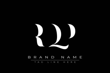 RQP soyut harf logosu tasarımı. Bu logo üç soyut harf tarafından tasarlanmıştır..