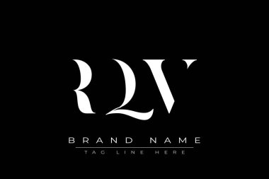 RQV soyut harf logosu tasarımı. Bu logo üç soyut harf tarafından tasarlanmıştır..