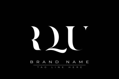 RQU soyut harf logosu tasarımı. Bu logo üç soyut harf tarafından tasarlanmıştır..