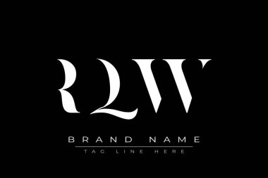 RQW soyut harf logosu tasarımı. Bu logo üç soyut harf tarafından tasarlanmıştır..