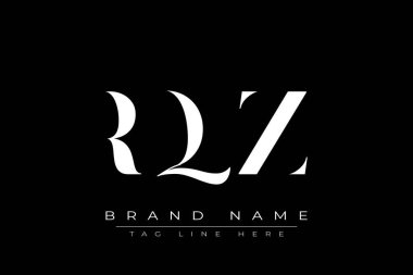 RQZ soyut harf logosu tasarımı. Bu logo üç soyut harf tarafından tasarlanmıştır..