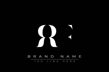 RRF soyut harf logosu tasarımı. Bu logo üç soyut harf tarafından tasarlanmıştır..