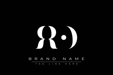 RRO soyut harf logosu tasarımı. Bu logo üç soyut harf tarafından tasarlanmıştır..