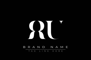 RRU soyut harf logosu tasarımı. Bu logo üç soyut harf tarafından tasarlanmıştır..