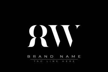 RRW soyut harf logosu tasarımı. Bu logo üç soyut harf tarafından tasarlanmıştır..