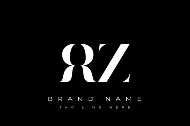 RRZ soyut harf logosu tasarımı. Bu logo üç soyut harf tarafından tasarlanmıştır..