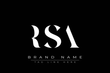 RSA soyut harf logosu tasarımı. Bu logo üç soyut harf tarafından tasarlanmıştır..