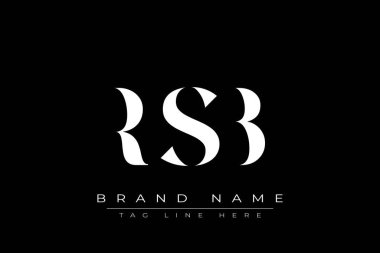 RSB soyut harf logosu tasarımı. Bu logo üç soyut harf tarafından tasarlanmıştır..