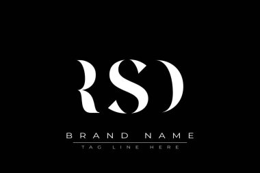 RSD soyut harf logosu tasarımı. Bu logo üç soyut harf tarafından tasarlanmıştır..