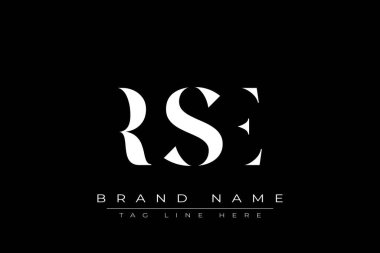 RSE soyut harf logosu tasarımı. Bu logo üç soyut harf tarafından tasarlanmıştır..