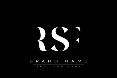 RSF soyut harf logosu tasarımı. Bu logo üç soyut harf tarafından tasarlanmıştır..