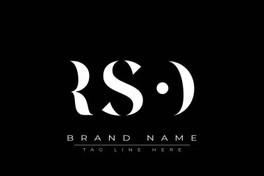 RSO soyut harf logosu tasarımı. Bu logo üç soyut harf tarafından tasarlanmıştır..