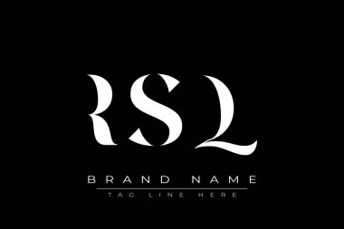 RSQ soyut harf logosu tasarımı. Bu logo üç soyut harf tarafından tasarlanmıştır..