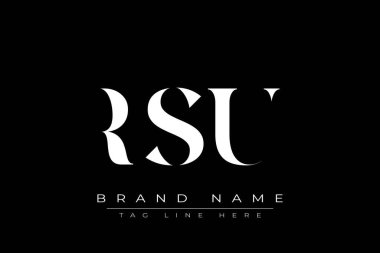 RSU soyut harf logosu tasarımı. Bu logo üç soyut harf tarafından tasarlanmıştır..