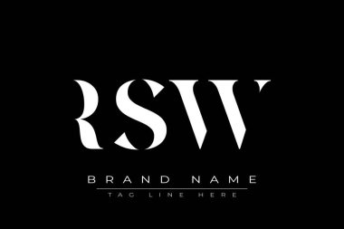 RSW soyut harf logosu tasarımı. Bu logo üç soyut harf tarafından tasarlanmıştır..