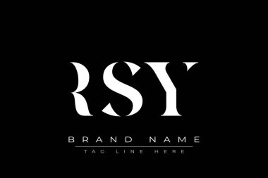 RSY soyut harf logosu tasarımı. Bu logo üç soyut harf tarafından tasarlanmıştır..