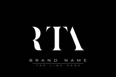 RTA soyut harf logosu tasarımı. Bu logo üç soyut harf tarafından tasarlanmıştır..