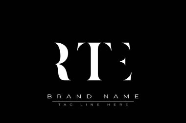 RTE soyut harf logo tasarımı. Bu logo üç soyut harf tarafından tasarlanmıştır..