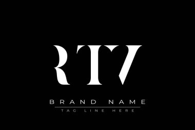 RTV soyut harf logosu tasarımı. Bu logo üç soyut harf tarafından tasarlanmıştır..