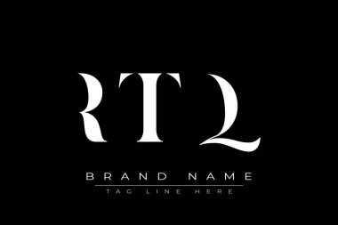 RTQ soyut harf logosu tasarımı. Bu logo üç soyut harf tarafından tasarlanmıştır..