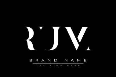 RUM soyut harf logosu tasarımı. Bu logo üç soyut harf tarafından tasarlanmıştır..