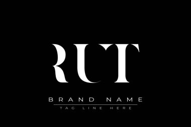 Rut soyut harf logosu tasarımı. Bu logo üç soyut harf tarafından tasarlanmıştır..